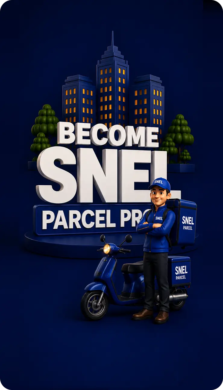 A SNEL delivery partner ready to start a trip